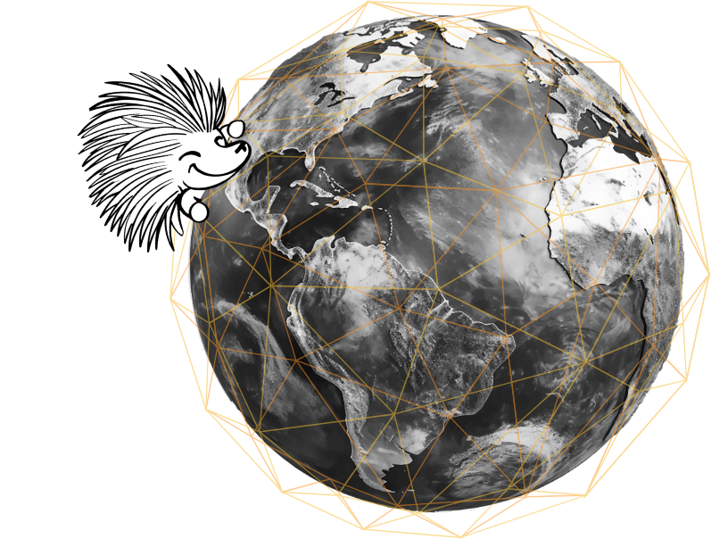 Globe with Porcupine